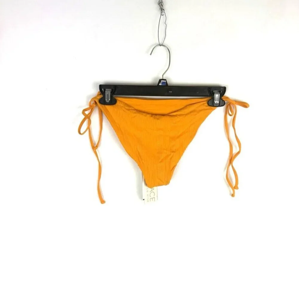 L Space Women’s Orange Side Tie Bikini Bottom Size L